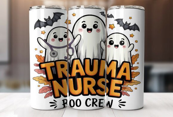 Boo Crew Trauma Nurse 20oz Tumbler Wrap