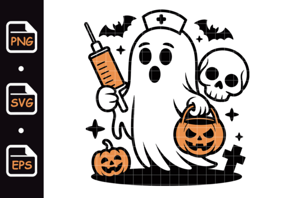 Halloween Ghost Nurse with Syringe