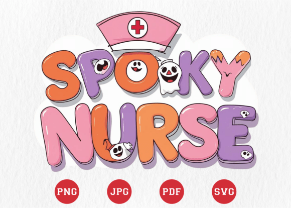 Halloween Nurse PNG, Retro Fall Season