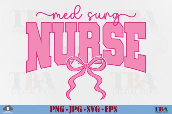 Med Surg Nurse Coquette Nurse Pink Bow