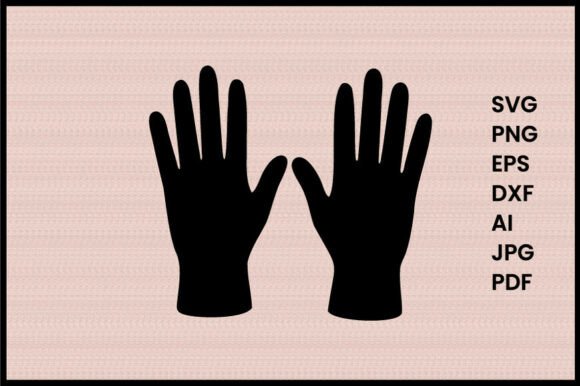 Medical Gloves Illustration Silhouette