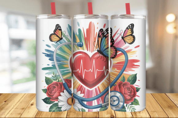 Medical Stethoscope Heartbeat Tumbler