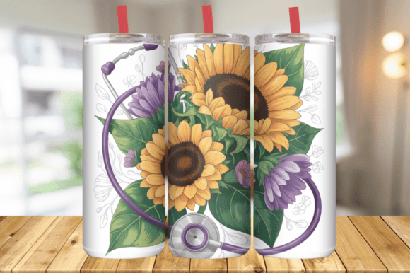 Medical Sunflower Tumbler Wrap