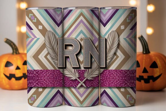 Nurse Beaded RN Tumbler Wrap