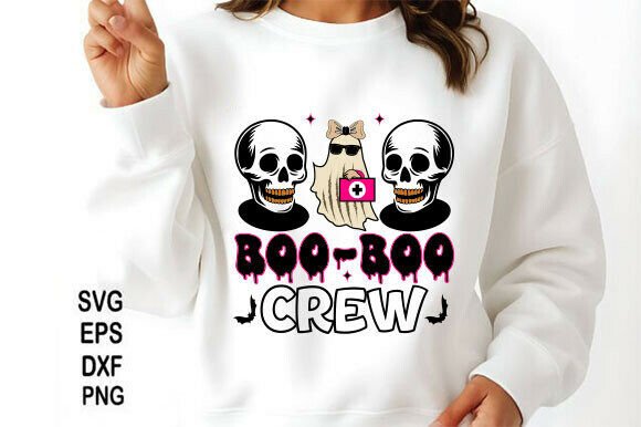 Nurse Ghost Skeleton Boo Boo Crew PNG