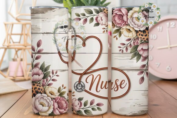 Nurse Stethoscope Heart Tumbler