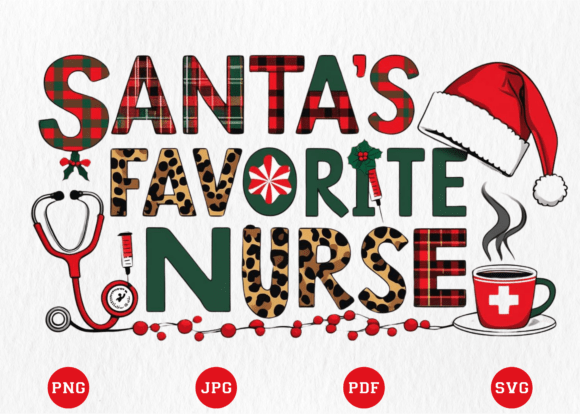 Santa’s Favorite Nurse PNG, Merry Nurse