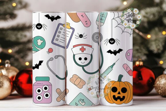 Spooky Nurse 20oz Tumbler Wrap