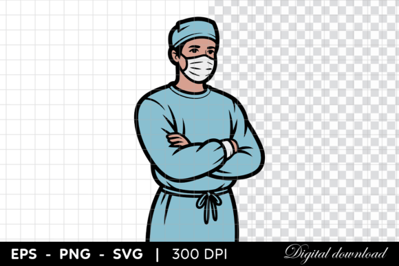 Surgeon Wearing Medical Mask
